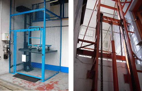 Indoor guide rail lift